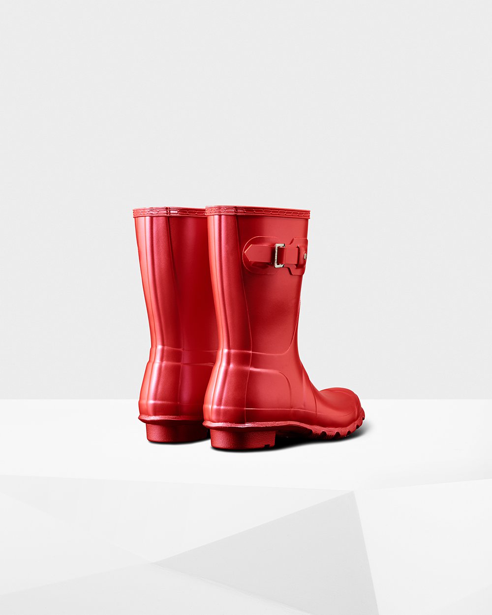 Hunter Original Nebula Short Rain Boots - Online Shop Womens Red - ICGPFL289